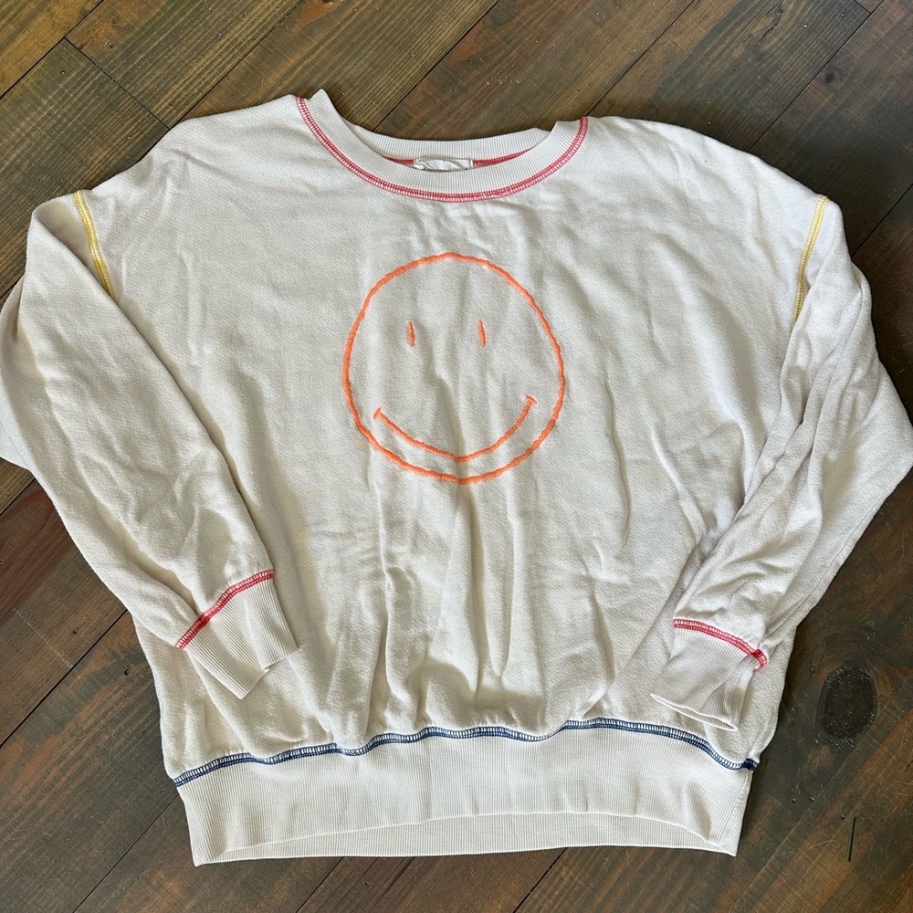 Boutique Smiley Face Sweatshirt